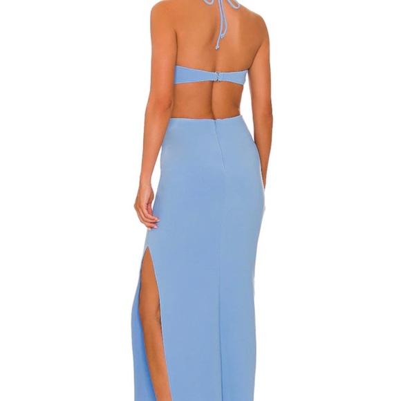 Bec&Bridge Iris hater midi dress in Malibu blue size usa 8 uk 12 - Picture 2 of 3